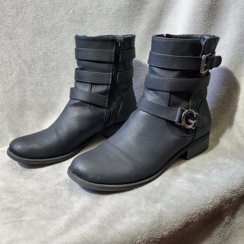 Guess Buckles and Straps Ankle Boots Black Size 9M - Picture 8 of 16